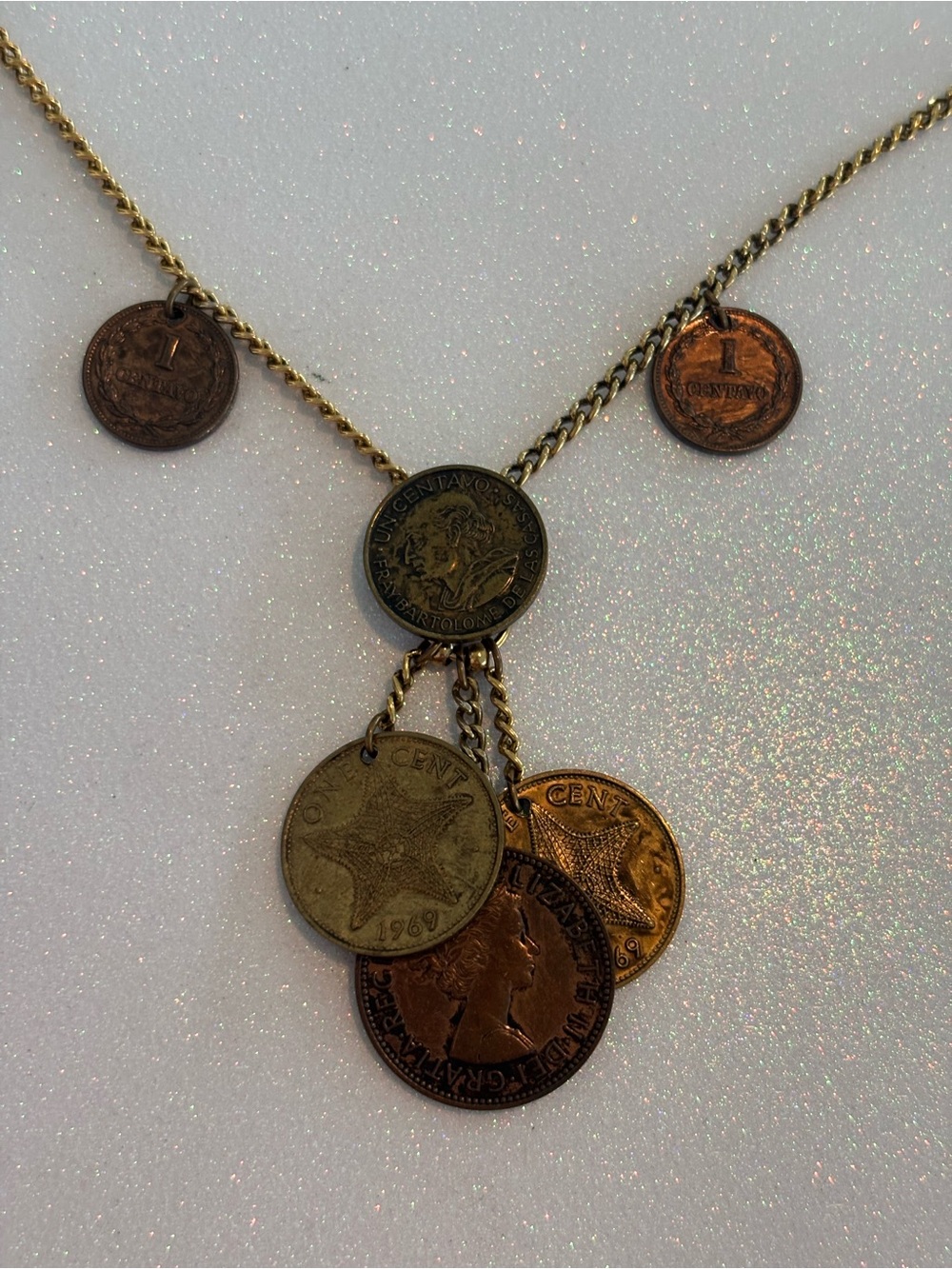 Vintage Coin Tassel Necklace